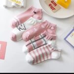 جوراب مچی صورتی کد 1533