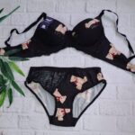 ست شورت و سوتین اسفنجی فنردار کد 1602