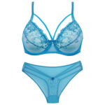 ست شورت و سوتین فنردار کد 109017آبی روشن - تصویر 2