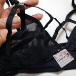 ست شورت و نیم تنه بدون فنر توری کد 104120 مشکی - تصویر 4