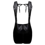 لباس خواب گیپوری زیپ دار فانتزی کد 10318 مشکی - تصویر 5