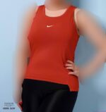 تاپ ورزشی سایزبزرگ همراه با هدبند رنگ تاپ کد 105213(42تا46) - تصویر 3