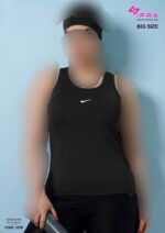 تاپ ورزشی سایزبزرگ همراه با هدبند رنگ تاپ کد 105213(42تا46)