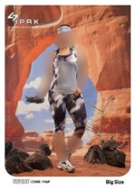 ست تاپ و شلوارک و هدبند سایزبزرگ کد 105215(42تا46) - تصویر 6