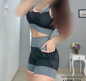 ست نیم تنه و شورتک جیب موبایلی کد 105229 - تصویر 3