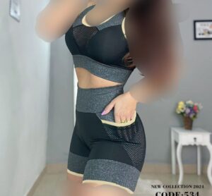 ست نیم تنه و شورتک جیب موبایلی کد 105229