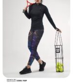 تیشرت نیم زیپ با لگ کمرپهن کد 105220(36تا40) - تصویر 2