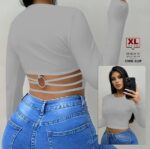 کراپ آستین بلند کد 105224 - تصویر 3