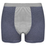 شورت پادار مردانه ملانژ راه راه  کد 105207 - تصویر 2