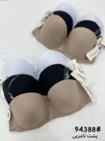 سوتین اسفنجی فنردار هانا کد 105266بند نامرئی