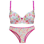 ست پوش آپ فنرداراسفنجی کد 104378-13 سفید قلب و گل - تصویر 2