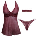 لباس خواب زنانه کد 105244 جنس لمه ای