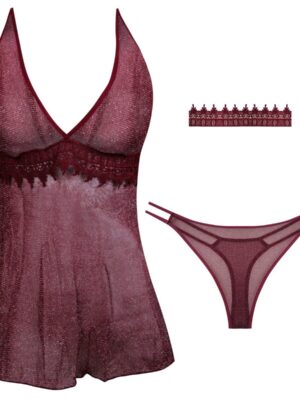 لباس خواب زنانه کد 105244 جنس لمه ای