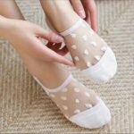 جوراب زیرقوزکی شیشه ای خالدار کد 1645