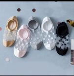 جوراب زیرقوزکی شیشه ای خالدار کد 1645 - تصویر 2