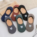 جوراب کالج گلدوزی گربه کد 1635