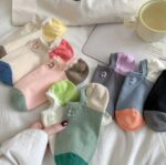 جوراب زیرقوزکی گلدوزی لبخند کد 1636 - تصویر 3