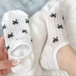 جوراب قوزکی توری پاپیون کد 1637 - تصویر 3