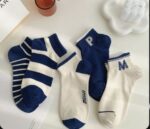 جوراب حروف سرمه ای کد 1660