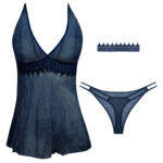 لباس خواب زنانه کد 105244 جنس لمه ای - تصویر 7