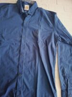 پیراهن ساده مردانه آبی تیره کد 178 - تصویر 2