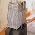 جاکفشی مسافرتی کد 10350 رنگ راه راه طوسی