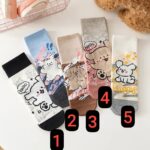 جوراب نیم ساق کارتونی بوکله دار کد 1799 - تصویر 2