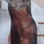 لباس خواب مشکی توری کد 5528