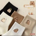 جوراب نیم ساق گلدوزی خرسی کد 1775 - تصویر 2