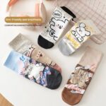 جوراب نیم ساق کارتونی بوکله دار کد 1799