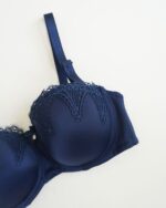 سوتین اسفنجی فنردار سرمه ای کد 105459 کاپ C - تصویر 2