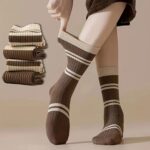 جوراب کبریتی ساقدار قهوه ای کد 1811