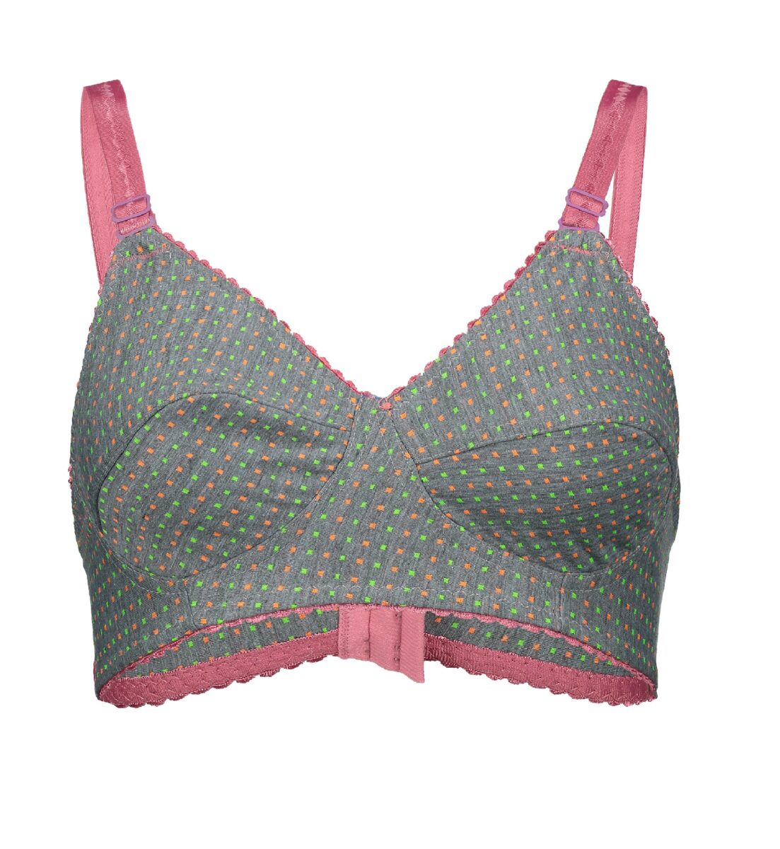 117668086 سوتین ملانژ خالدار تیره کد 103499 (رنگ بند رندوم ) - تصویر 1