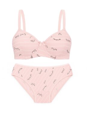 ست فنردار نخی صورتی کد 105467