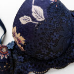 ست اسفنجی پوش فنردار سرمه ای گلدار کد 5571-1 - تصویر 3