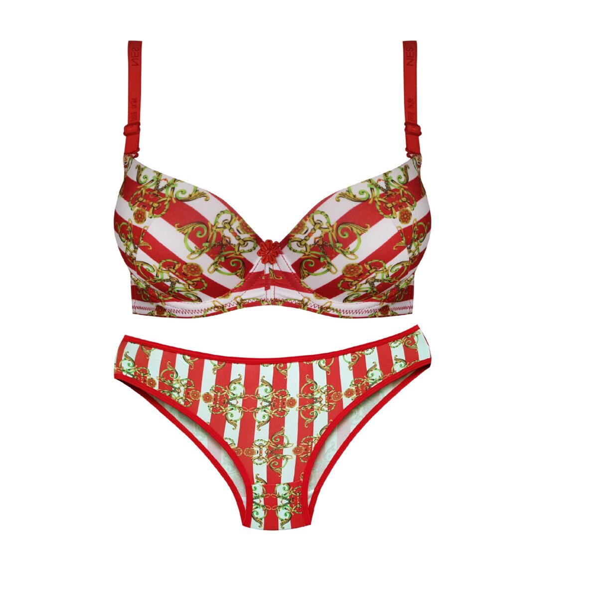 ab93f5478ff60221d239b92f21535bd01a2f4f24_1682343117 ست پوش آپ فنر دار کد 104378 راه راه سفید قرمز - تصویر 1