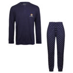 ست تی شرت آستین بلند و شلوار مردانه لین مدل نخ پنبه کد 5197-499