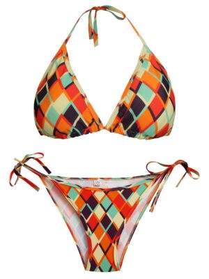 مایو دو تکه زنانه ماریلین مدل پددار لوزی کد 3686-7100