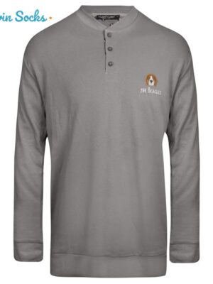 ست تی شرت آستین بلند و شلوار مردانه لین مدل نخ پنبه کد 5197-499