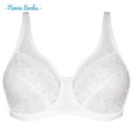 ست شورت و سوتین زنانه شاندرمن مدل فنردار گیپور گلدار کد 5080-2464-03