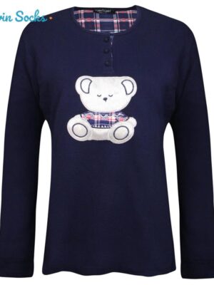 ست بلوز و شلوار زنانه لین مدل تدی نخ پنبه کد 5196-151