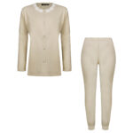 ست شومیز و شلوار زنانه لین مدل نخ پنبه جلو دکمه کد 5196-158