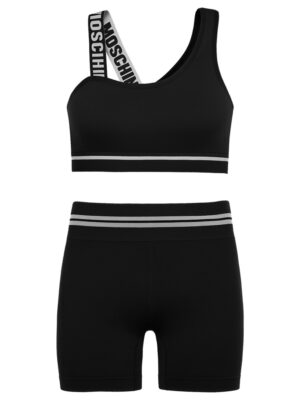 ست نیم‌تنه و شلوارک ورزشی زنانه مدل سیملس پشت چین دار کد 5562-2333