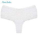 ست شورت و سوتین زنانه شاندرمن مدل فنردار گیپور گلدار کد 5080-2464-03