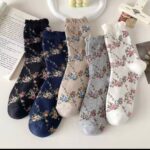 جوراب ساقدار گل ریز کد 1849
