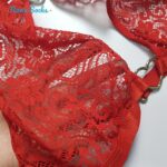 ست شورت و سوتین زنانه مدل گیپوری قلبی کد 5499-2028 به همراه نگهدارنده جوراب