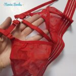 ست شورت و سوتین زنانه رونیا مدل هارنس دار بدون فنر کد 5513-409