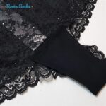 ست شورت و سوتین زنانه شاندرمن مدل فنردار گیپور گلدار کد 5080-2464-04