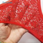 ست شورت و سوتین زنانه مدل گیپوری قلبی کد 5499-2028 به همراه نگهدارنده جوراب