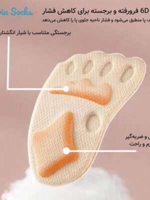 پد زیر پنجه پا مدل پشت چسبدار کد 5670 بسته 2 عددی